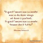 di quest'amore non so niente